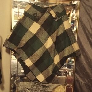 Cypress plaid poncho